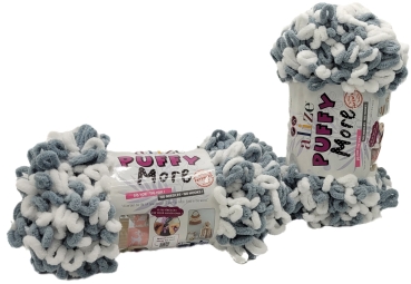 Alize Puffy More 2 x 150 Gramm Strickwolle zweifarbig, 300 Gramm Fingerstrick - Wolle super Bulky, Schlaufenwolle, Stricken ohne Nadel